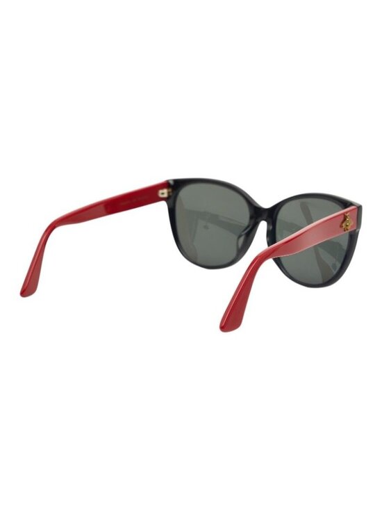 Gucci Interlocking Sunglasses Red Black Bicolor Acetate Eyewear main image 6